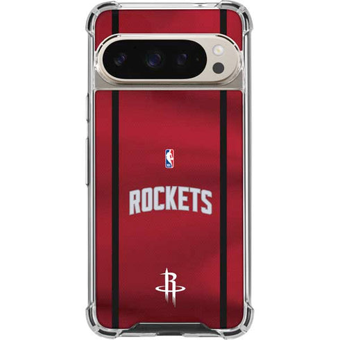 NBA Houston Rockets Jersey Google Pixel 9 Pro XL Clear Case
